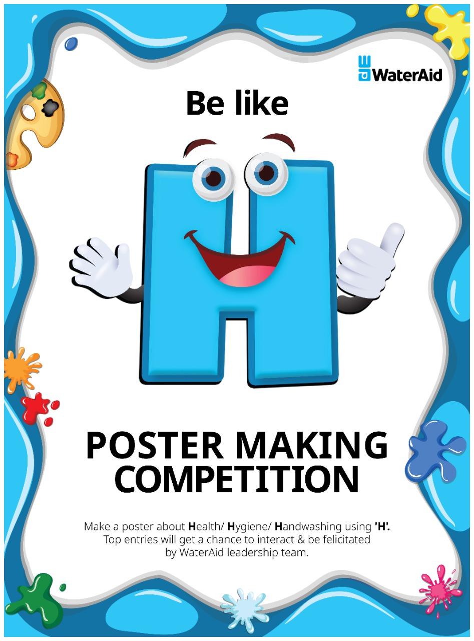 WaterAid India - Make a poster about Health/ Hygiene/ Handwashing...