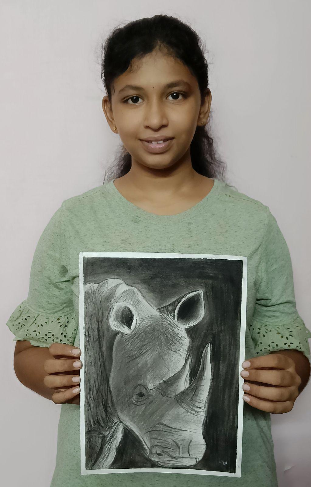 R LEKHA VARSHINI - Don't let the RHINOS become extinct like...