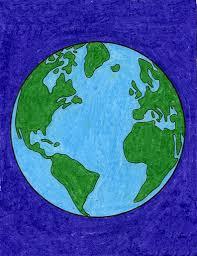 How to Draw Earth: Easy Step-by-Step ...